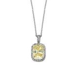 Sarı Topaz Taşlı Pırlanta Kolye