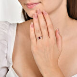 0.08 Karat Yakut Taşlı Pırlanta Yüzük