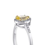 Sarı Topaz Taşlı Pırlanta Yüzük