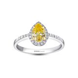 Sarı Topaz Taşlı Pırlanta Yüzük