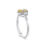 Sarı Topaz Taşlı Pırlanta Yüzük
