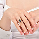 0.03 Karat Safir Renkli Elmas Yüzük