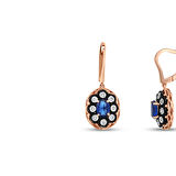 0.06 Karat Safir Renkli Elmas Küpe