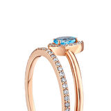 0.22 Karat Aquamarine Taşlı Pırlanta Yüzük