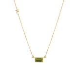 Peridot Taşlı Pırlanta Kolye