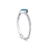 0.09 Karat Aquamarine Taşlı Pırlanta Yüzük