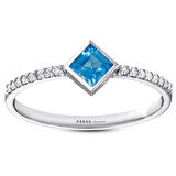 0.09 Karat Aquamarine Taşlı Pırlanta Yüzük