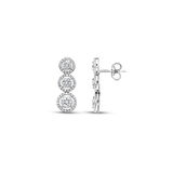 0.82 Karat Pırlanta Tria Küpe