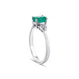 0.10 Karat Zümrüt Taşlı Pırlanta Yüzük