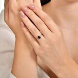 0.09 Karat Safir Taşlı Pırlanta Yüzük