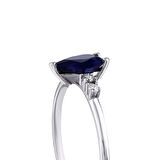 0.09 Karat Safir Taşlı Pırlanta Yüzük