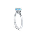 Aquamarine Taşlı Pırlanta Yüzük