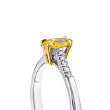 0.05 Karat Sarı Topaz Taşlı Pırlanta Yüzük