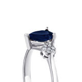 0.09 Karat Safir Taşlı Pırlanta Yüzük