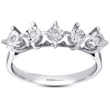 0.06 Karat Pırlanta Beştaş Yüzük