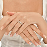 0.25 Karat Pırlanta Yarım Tur Yüzük