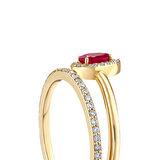 0.24 Karat Yakut Taşlı Pırlanta Fantezi Yüzük