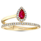 0.24 Karat Yakut Taşlı Pırlanta Fantezi Yüzük