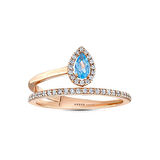 0.24 Karat Aquamarine Taşlı Pırlanta Yüzük