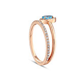 0.24 Karat Aquamarine Taşlı Pırlanta Yüzük