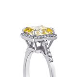 Sarı Topaz Taşlı Pırlanta Yüzük