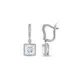 Topaz Taşlı Pırlanta Küpe
