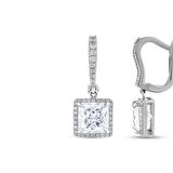Topaz Taşlı Pırlanta Küpe