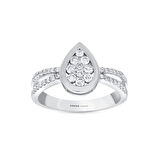 0.43 Karat Damla Formlu Pırlanta Yüzük