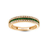 Prenses Kesim Zümrüt Taşlı Pırlanta Yüzük