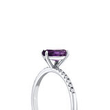 0.07 Karat Ametist Taşlı Pırlanta Yüzük