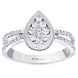 0.30 Karat Damla Formlu Pırlanta Yüzük