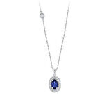 0.11 Karat Safir Taşlı Pırlanta Kolye