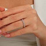 0.13 Karat Pırlanta Yarımtur Yüzük