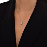 Topaz Taşlı Pırlanta Kolye