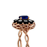 0.03 Karat Safir Renkli Elmas Yüzük