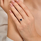 0.09 Karat Safir Taşlı Pırlanta Yüzük