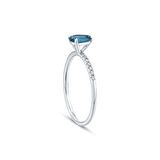 0.08 Karat London Blue Topaz Taşlı Pırlanta Yüzük