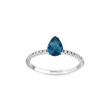 0.08 Karat London Blue Topaz Taşlı Pırlanta Yüzük