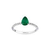 Zümrüt Taşlı Pırlanta Yüzük