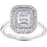 0.36 Karat Baget Taşlı Pırlanta Yüzük