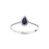 0.11 Karat Safir Taşlı Pırlanta Yüzük