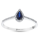 0.11 Karat Safir Taşlı Pırlanta Yüzük