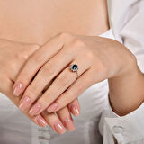 0.05 Karat Safir Taşlı Pırlanta Yüzük