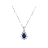 0.12 Karat Safir Taşlı Pırlanta Kolye