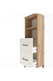 Arges Dolap 2 Raflı 2 Çekmeceli 44x30x134 Çam-Aytaşı