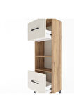 Arges Dolap 2 Raflı 2 Çekmeceli 44x30x134 Çam-Aytaşı