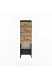 Arges Dolap 3 Çekmeceli 44x30x134 Antrasit-Çam