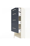 Arges Dolap 4 Çekmeceli 44x30x134 Aytaşı-Antrasit