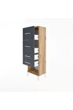 Arges Dolap 4 Çekmeceli 44x30x134 Çam-Antrasit
