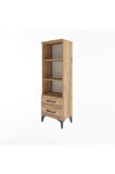 Arges Dolap 3 Raflı 2 Çekmeceli 44x30x134 Çam-Çam
